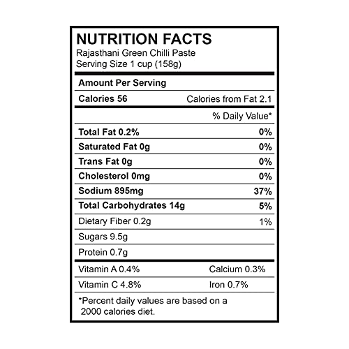 ANAAJ VALLEY Green Chili Paste – 350g Fresh Green Chili Paste – ...