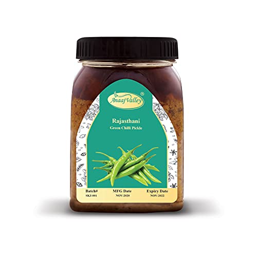 Anaaj Valley Green Chilli Pickle - Green Chilli Pickle Hot Acha