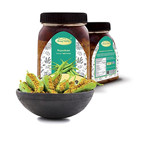 Anaaj Valley Green Chilli Pickle - Green Chilli Pickle Hot Acha