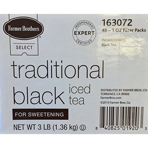 Farmer Brothers Black Iced Tea - 1 Oz Filterpacks 48 Count