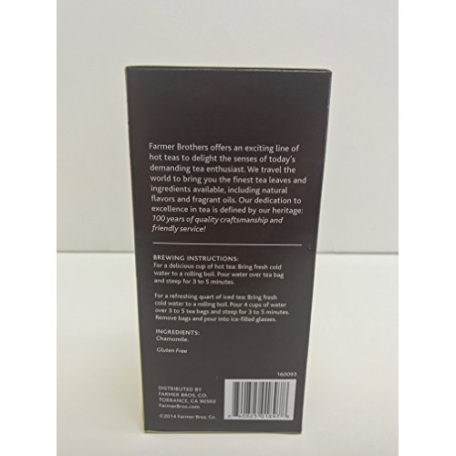 Farmer Brothers Premium: Chamomile Hot Tea - 2/25 Ct Boxes