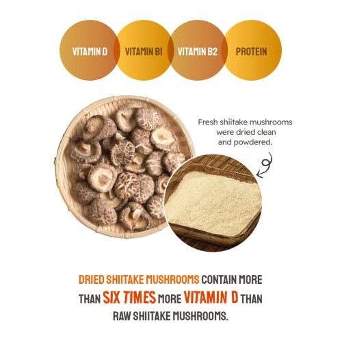 [ 3.53 Oz ] Pure Shiitake Mushroom powder Umami Seasoning Savory...
