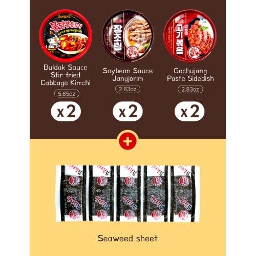Korean Kimchi Stir-fried in Buldak Sauce 5.64oz x 2, Gochujang P...