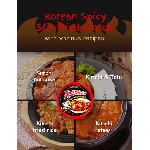 Korean Kimchi Stir-fried in Buldak Sauce 5.64oz x 2, Gochujang P...