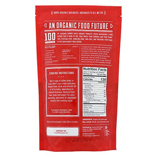 Farmers Direct Coop, Peas Split Green Fair Deal Organic, 16 Ounce