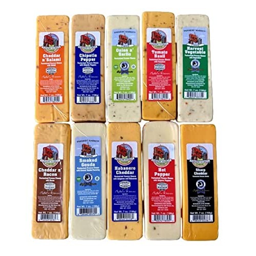 Farmers Market Wisconsin Specialty Cheese Blocks Sampler - 7oz e...
