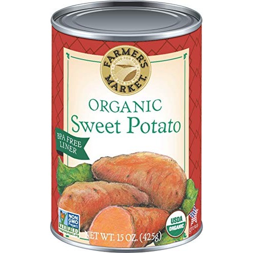 Farmers Market Organic Sweet Potato Puree, 15-Ounce Cans Pack