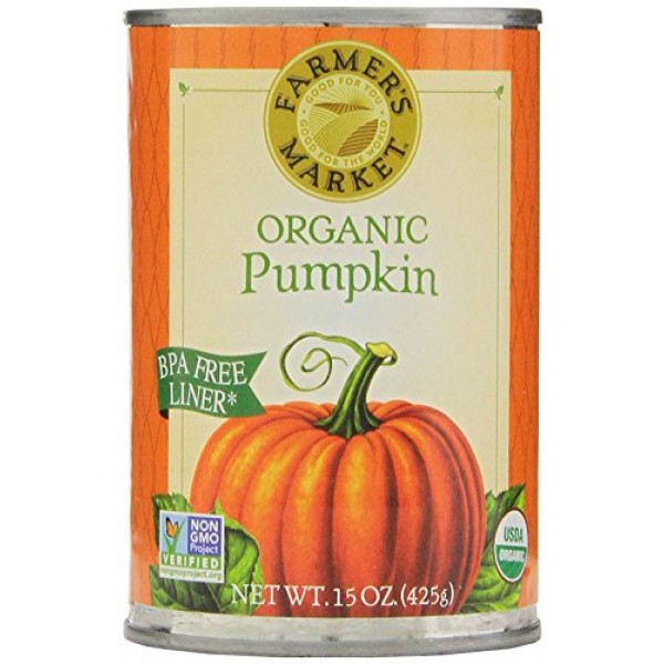 Farmers Market Foods Canned Organic Pumpkin Puree, 15 Ounce Pa
