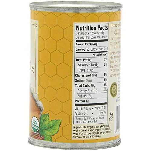 Farmers Market Foods Canned Organic Pumpkin Pie Filling Puree M