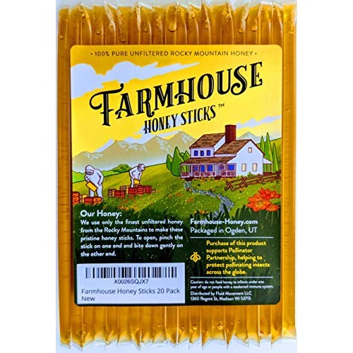 Farmhouse Honey Sticks, All Natural Real American Honey Stix, Ea
