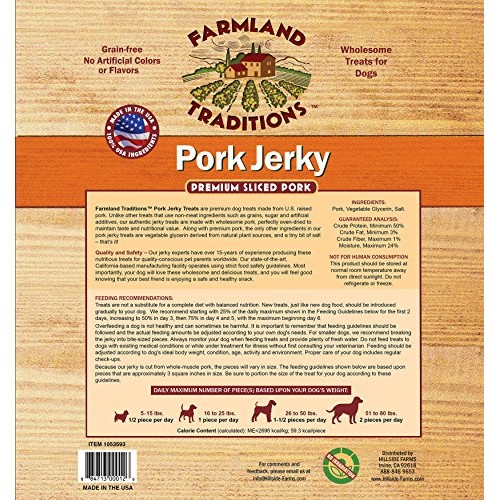 Farmland Traditions Usa Made 2 Lb. Pork Jerky Dog Treats