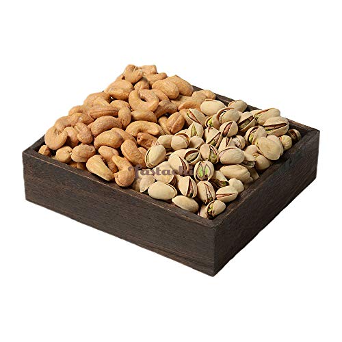 Duo Gift Tray Of Fastachi Salted Cashews &Amp; Salted Pistachios - B