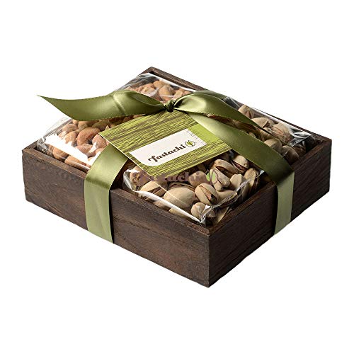Duo Gift Tray Of Fastachi Salted Cashews &Amp; Salted Pistachios - B