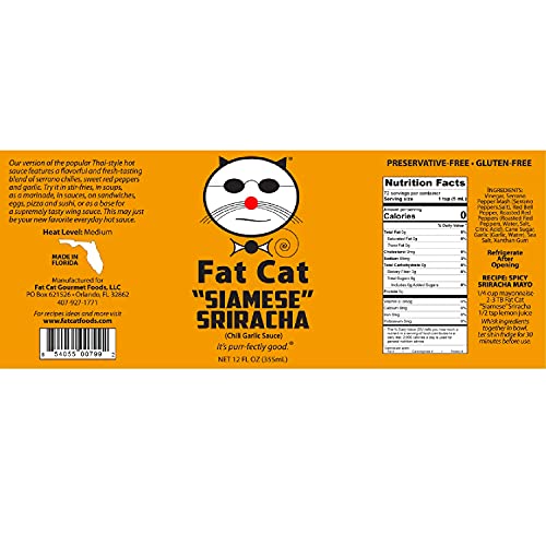 Siamese Sriracha Chili Garlic Sauce by Fat Cat Gourmet | Sweet, ...