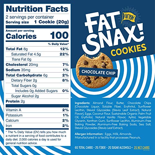 Fat Snax Keto Cookies - Low Carb And Sugar Free Keto Snacks Var
