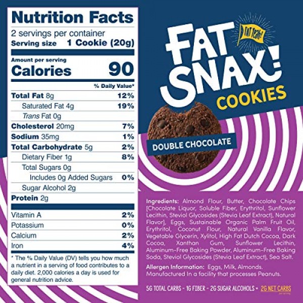 Fat Snax Keto Cookies - Low Carb And Sugar Free Keto Snacks Var
