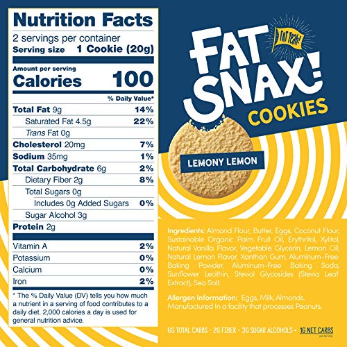 Fat Snax Keto Cookies - Low Carb And Sugar Free Keto Snacks Var