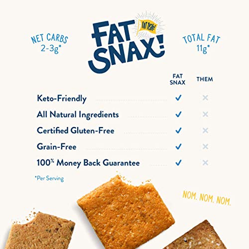 Fat Snax Almond Flour Crackers - Low-Carb And Gluten-Free Keto C