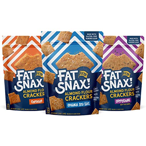 Fat Snax Almond Flour Crackers - Low-Carb And Gluten-Free Keto C