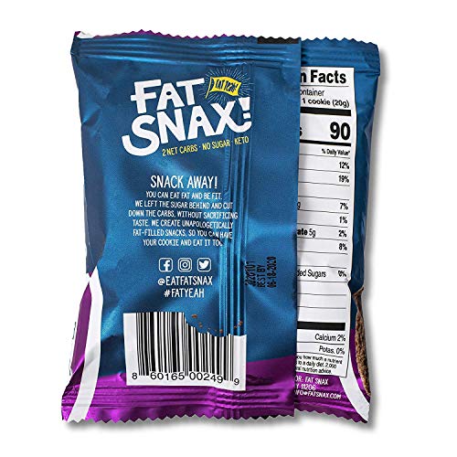 Fat Snax Cookies - Low Carb, Keto, And Sugar Free Double Chocol