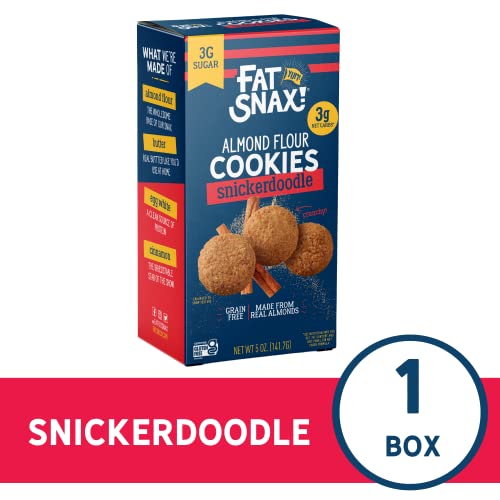 Fat Snax Low-Carb Crunchy Mini Keto Cookies, Snickerdoodle, 5 Ou...