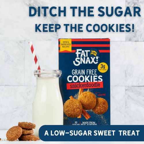 Fat Snax Low-Carb Crunchy Mini Keto Cookies, Snickerdoodle, 5 Ou...