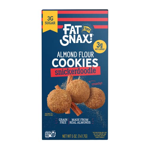 Fat Snax Low-Carb Crunchy Mini Keto Cookies, Snickerdoodle, 5 Ou...