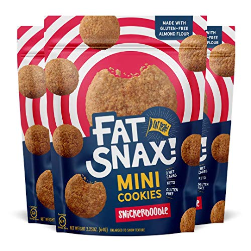 Fat Snax Mini Keto Cookies - Low-Carb Keto Snacks, Sugar-Free, A