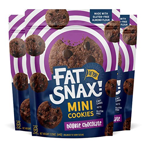 Fat Snax Mini Keto Cookies - Low-Carb Keto Snacks, Sugar-Free, A