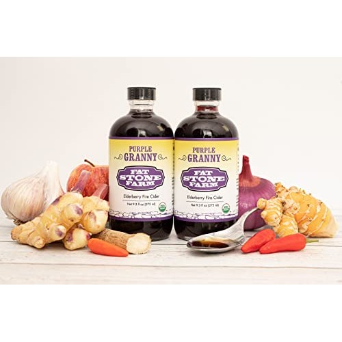 Fat Stone Farm Purple Granny - Organic Elderberry Fire Cider 2x ...