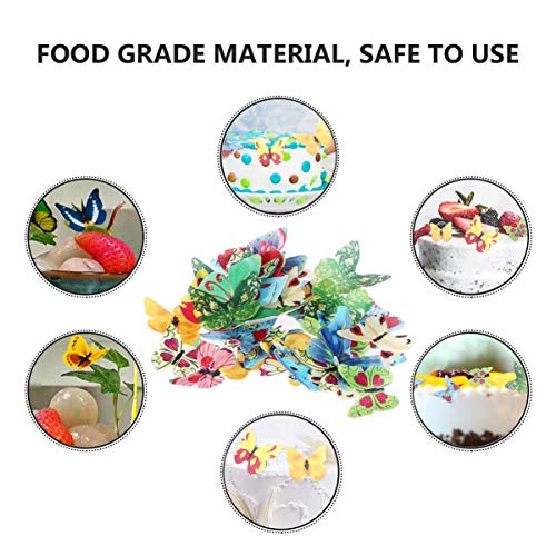 Favomoto Set Of 40 Piece Edible Butterflies Cake &Amp; Cupcake Toppe