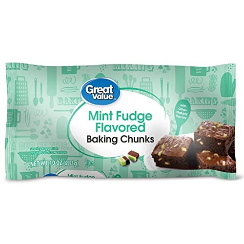 Great Value Mint Fudge Chocolate Chunks Baking Chips Bundle Incl...