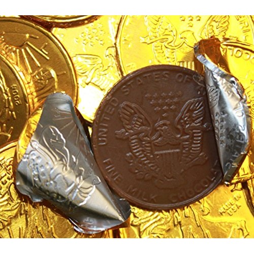 Large Gold Milk Chocolate Foil Coins - 1 Pound