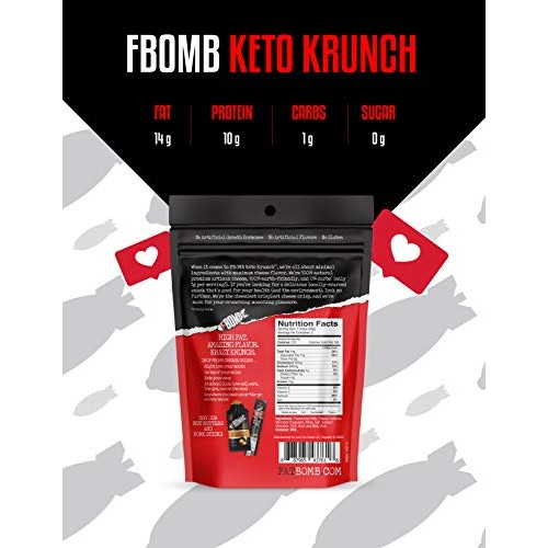 Fbomb Cheese Crisps: Healthy Low Carb Snacks, High Protein Crisp