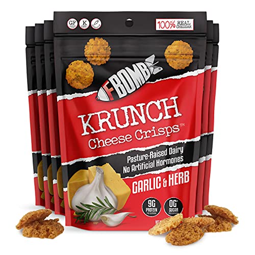 Fbomb Cheese Crisps: Healthy Low Carb Snacks, High Protein Crisp