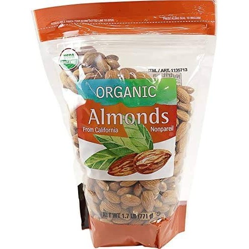 Kirkland Signature Organic Non Pareil Almonds From California Re
