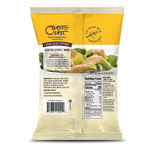 Feast From The East Asian Salad Toppings - Wonton Strips - All-N