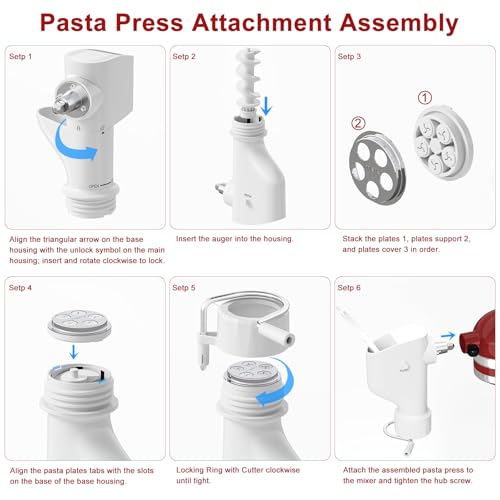 Fedowal Gourmet Pasta Press Attachment for Kitchenai Stand Mixer...