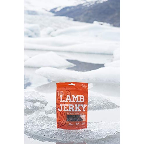 Lamb Jerky | Sea Salt &Amp; Herbs | Free Range | Non-Gmo | Six-Pack