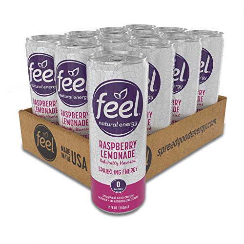 Feel Sparkling Raspberry Lemonade Natural Energy Drink, Zero Sug