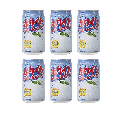 Felice Carbonated Beverage White Cream Soda Yogurt Flavored 6 P