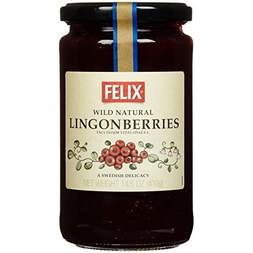 Felix Wild Natural Lingonberries In Jar, 14.5 Ounce