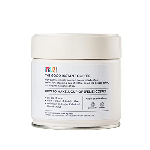 Feliz Ethically Sourced Original Instant Coffee | 100% Freeze Dr