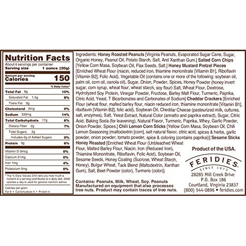 Feridies Assorted Snack Nut Gift Pack Salted And Honey Roasted V