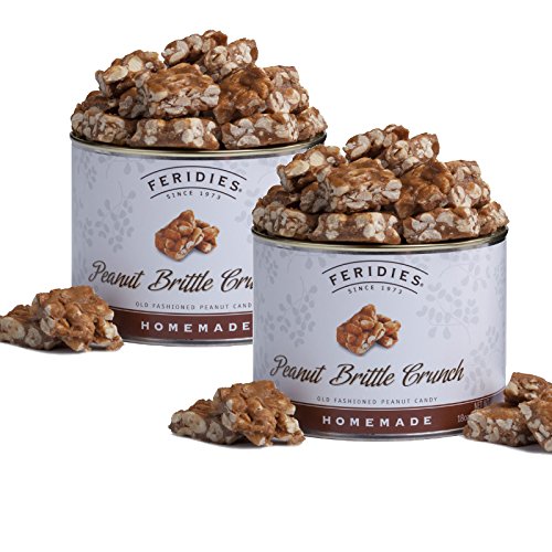 Feridies Homemade Peanut Brittle Crunch 18Oz Vacuum Sealed Tins