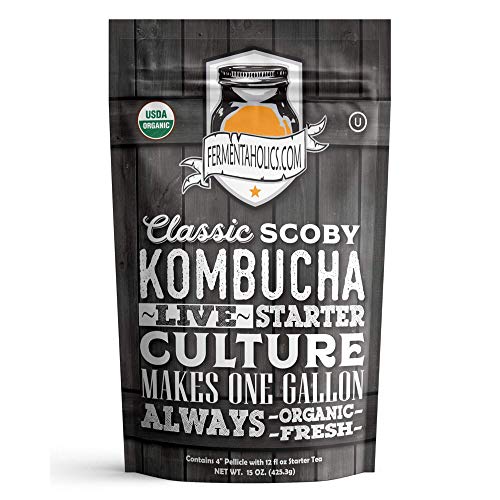 Fermentaholics Organic Kombucha Scoby With Twelve Ounces Of Star