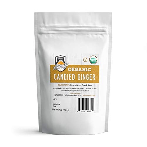 Fermentaholics Usda Certified Organic Dried Candied Ginger 7 Oz