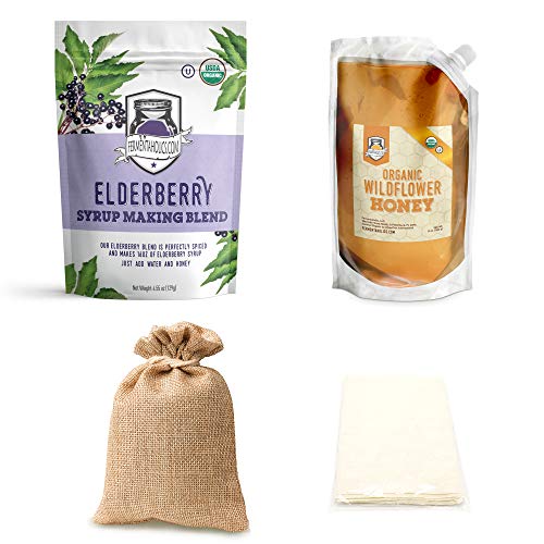 Fermentaholics Usda Organic Dried Elderberry Syrup Making Kit -