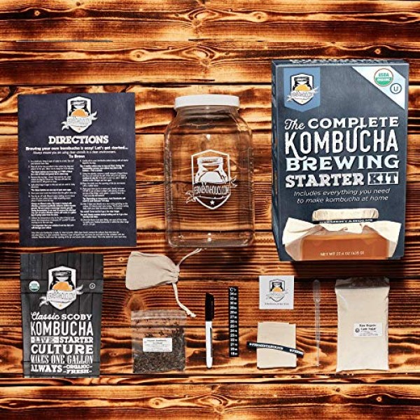 The Complete Kombucha Brewing Starter Kit | Fermentaholics USDA ...