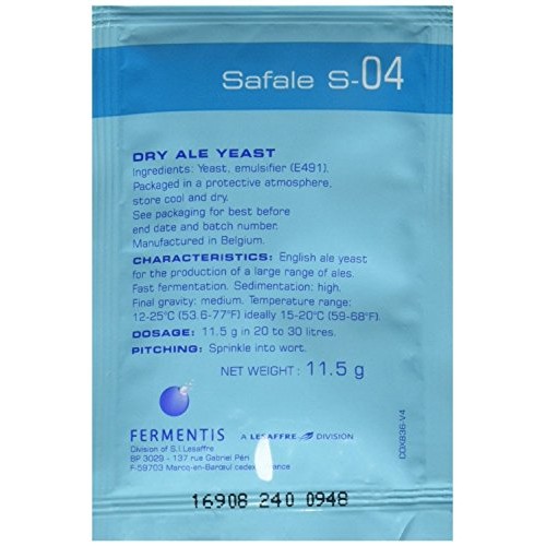 Fermentis Safale S-04 Multicolor 3 Ct.11.5 G Packs